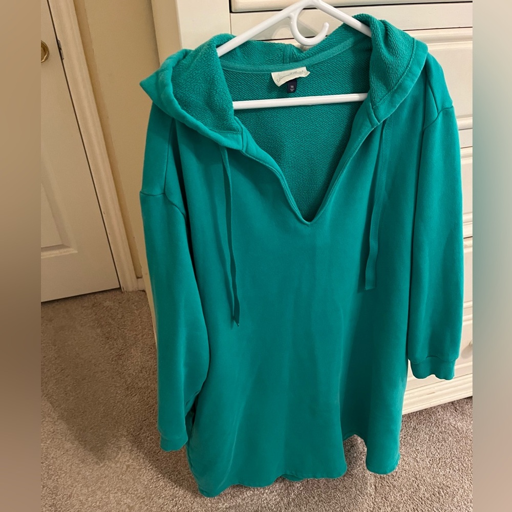 Universal Thread Teal Knit Hoodie Dress Size XXL
